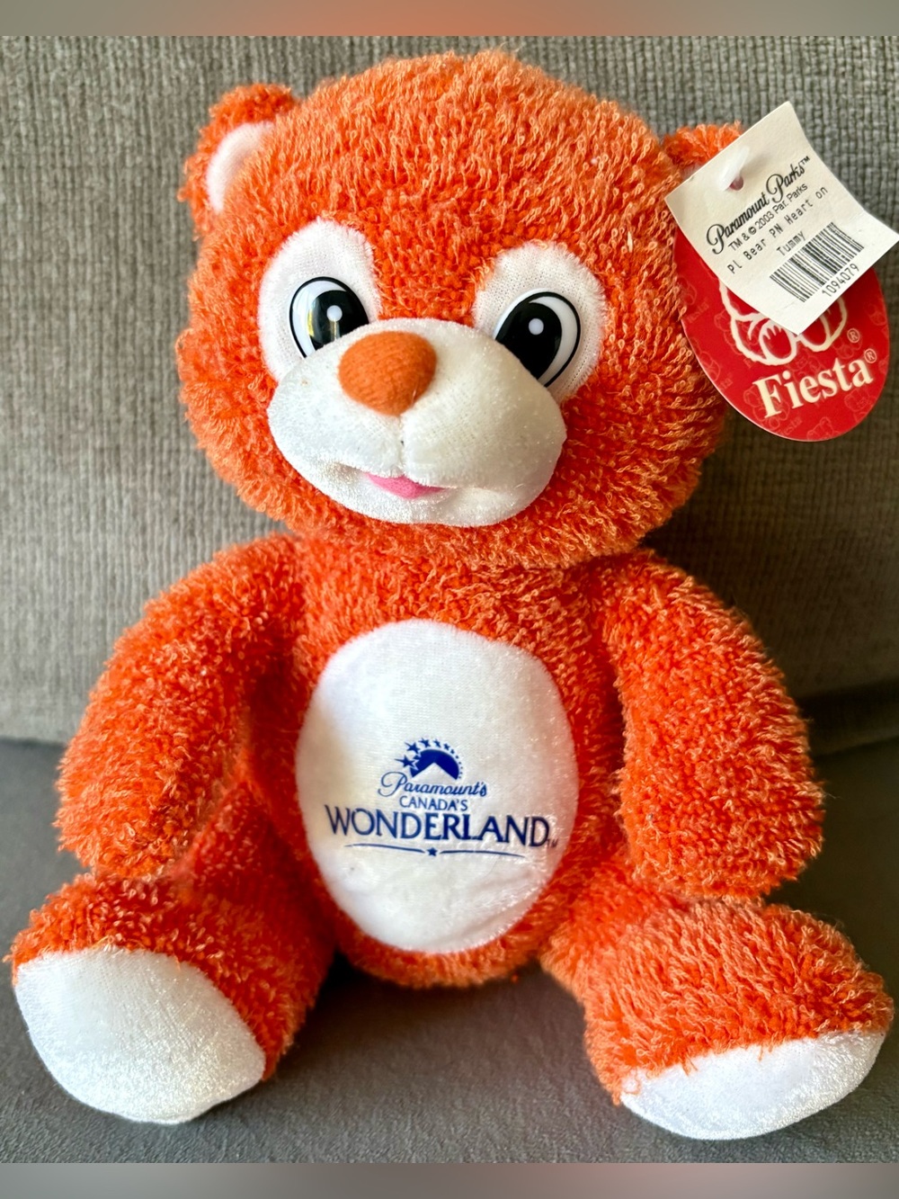 Paramount Canadas Wonderland Orange Bear New With Tags Theme Park Merchandise